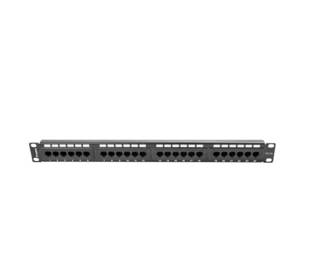 LANBERG Patch Panel 24 Port 1U Kat.5E czarny PPU5-1024-B - 457245 - zdjęcie 3